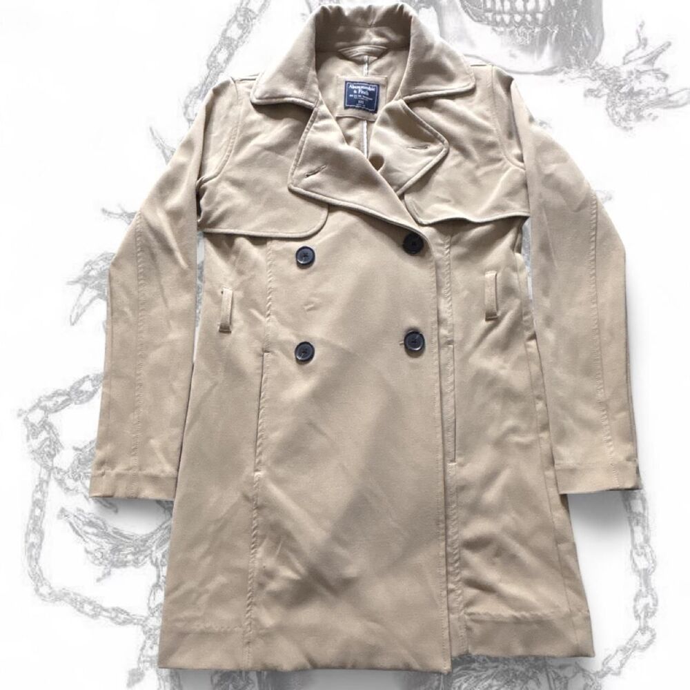 Abercrombie-fitch Women's Tan and Cream Coat
